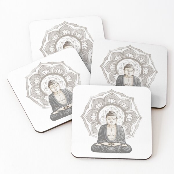 Item preview, Buddha Padma Watercolor - Fawn Earth Slate - Earth Halo designed and sold by Irene Estelle.