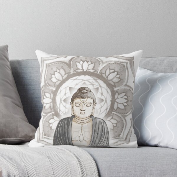 Item preview, Buddha Padma Watercolor - Fawn Earth Slate - Earth Halo designed and sold by Irene Estelle.