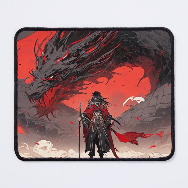 Item preview, “Infernal Dragon Samurai – Rise of the Fire Warlord” designed and sold by PrintsGateWay.