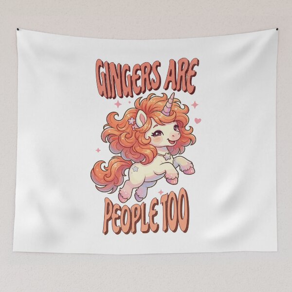 Item preview, Gingers Are People Too Funny Redhead Unicorn Fantasy Kawaii Style designed and sold by UniTeeCo.