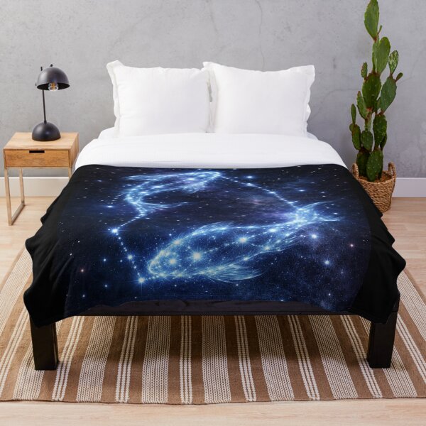 Aperçu de l'œuvre Constellation du zodiaque Poissons – Motif de ciel étoilé créée et vendue par RolMerch.