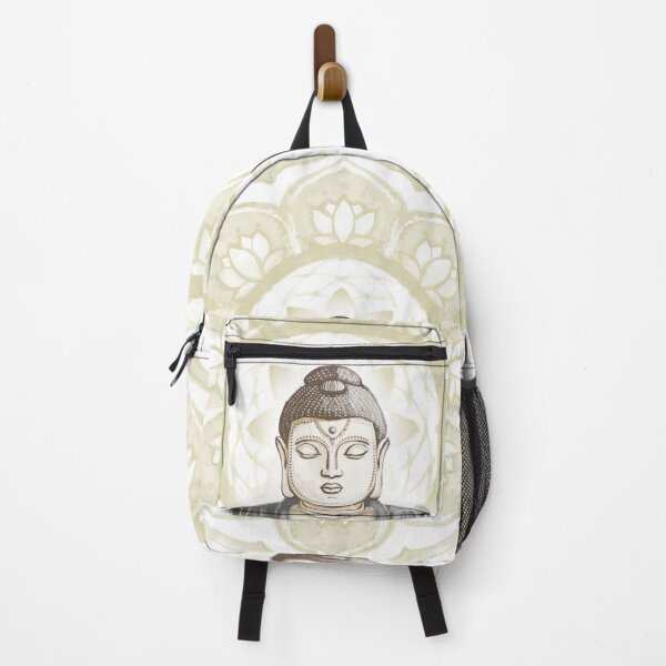 Item preview, Buddha Padma Watercolor - Fawn Earth Slate - Gold Halo designed and sold by Irene Estelle.