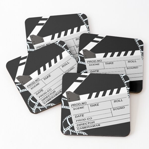 Item preview, First Call to Silence – Minimalist Film Slate Noir (for Dark Colored Backgrounds) designed and sold by WheelieGdArt.