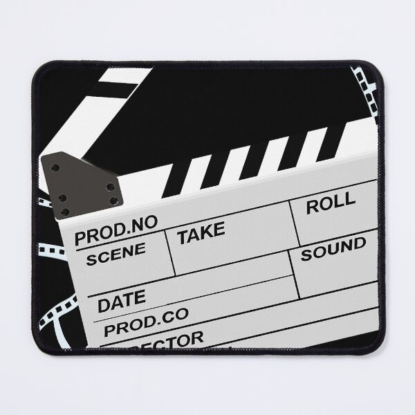Item preview, First Call to Silence – Minimalist Film Slate Noir (for Dark Colored Backgrounds) designed and sold by WheelieGdArt.