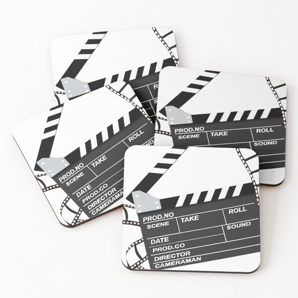 Item preview, First Call to Silence – Minimalist Film Slate Noir (for Light Colored Backgrounds) designed and sold by WheelieGdArt.