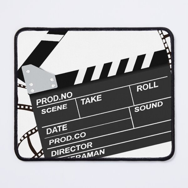 Item preview, First Call to Silence – Minimalist Film Slate Noir (for Light Colored Backgrounds) designed and sold by WheelieGdArt.