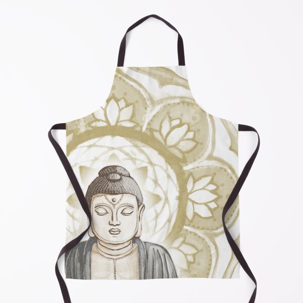 Item preview, Buddha Padma Watercolor - Fawn Earth Slate - Ochre Halo designed and sold by Irene Estelle.