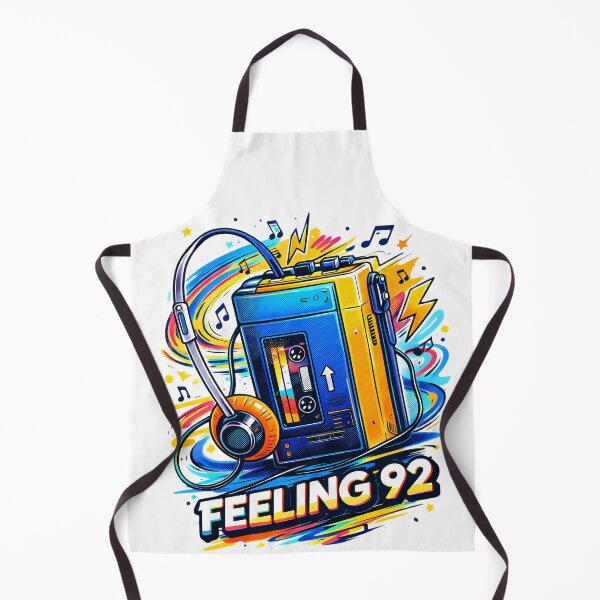 Item preview, Feeling 92 Retro Walkman Cassette Player 90s Music Nostalgia Pop Art designed and sold by DraftAndDoneArt.
