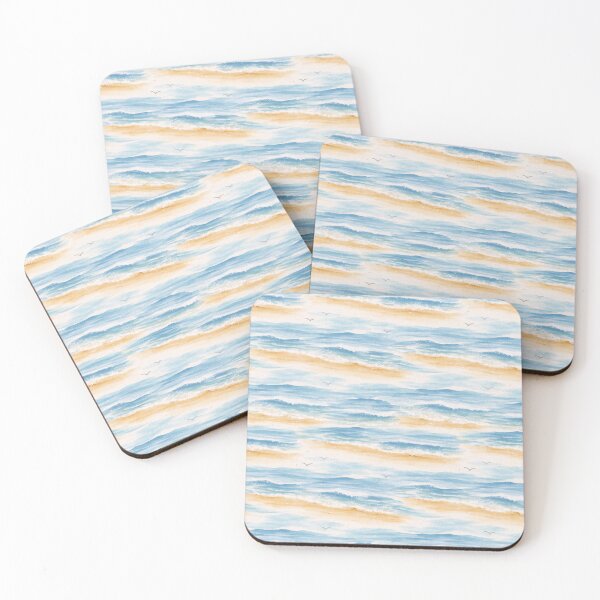 Item preview, Ocean and Sandy Beach Watercolor Pattern – Seamless Infinite Design designed and sold by Verdaire.