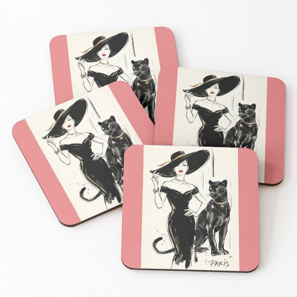 Item preview, Beautiful lady with a black panther. designed and sold by Natalia-Vlad.