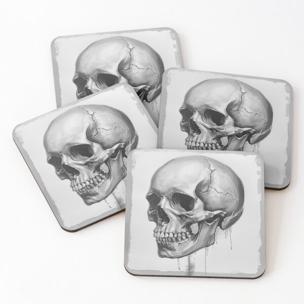 Item preview, Cracked Skull Dark Gothic Illustration Art designed and sold by eloquent22.