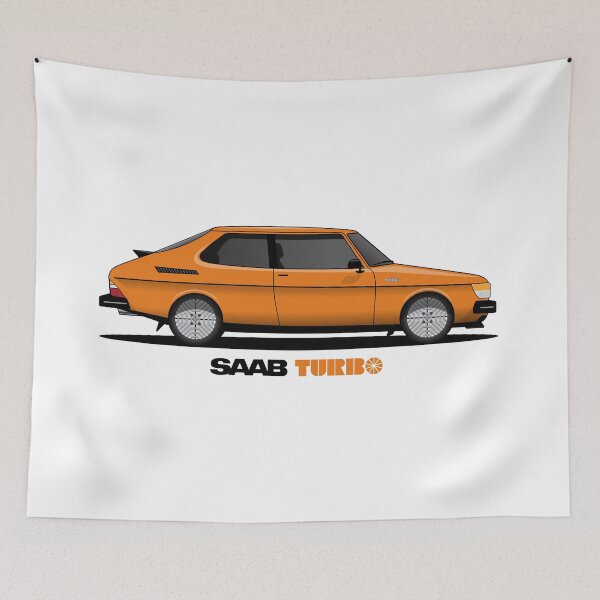 Item preview, Saab 99 TURBO Illustration Orange designed and sold by blackdogshop.