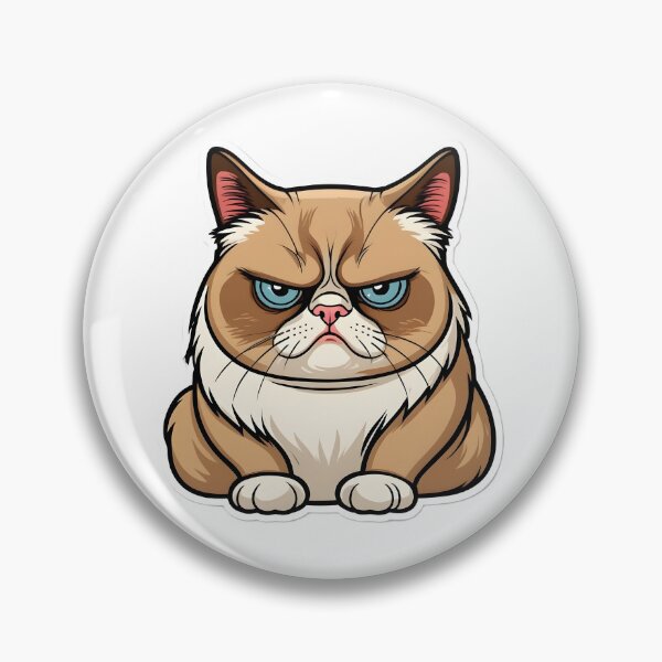 Item preview, Funny Grumpy Cat Cartoon Meme - 6 designed and sold by RELAX STATION.