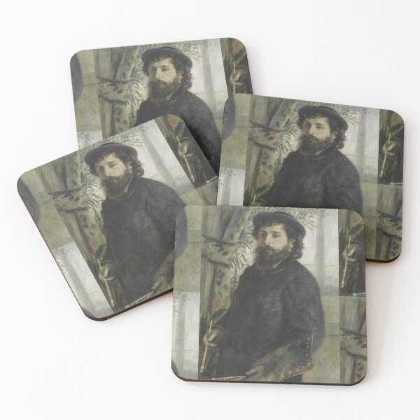 Item preview, Claude Monet by Pierre-Auguste Renoir: Impressionist Portrait Fine Art Print designed and sold by artofuniverse.