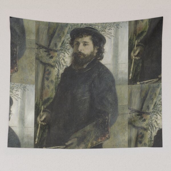 Item preview, Claude Monet by Pierre-Auguste Renoir: Impressionist Portrait Fine Art Print designed and sold by artofuniverse.