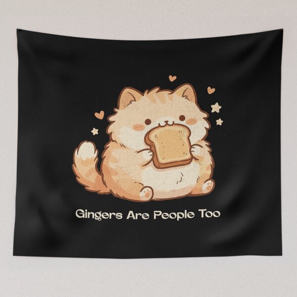 Item preview, Gingers Are People Too Funny Orange Tabby Cat Cute Kawaii Style designed and sold by UniTeeCo.