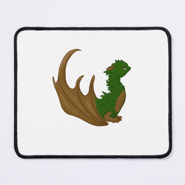 Item preview, Brown and Green Cute Kiwi Dragon designed and sold by Klara-mp-art.
