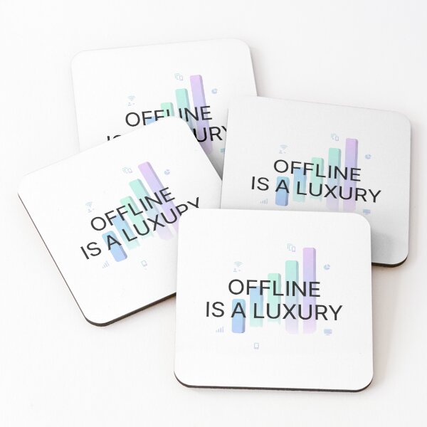 Item preview, Offline Is A Luxury Colorful Illustrative Introvert Graphic designed and sold by Quiet Mode Studio.