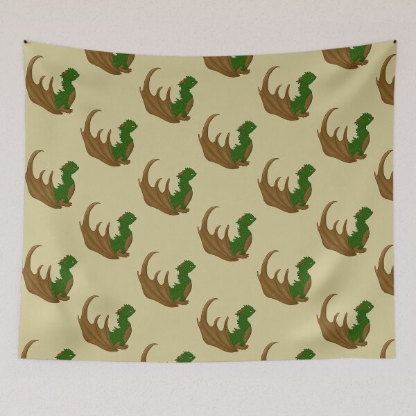 Item preview, Brown and Green Cute Kiwi Dragon designed and sold by Klara-mp-art.