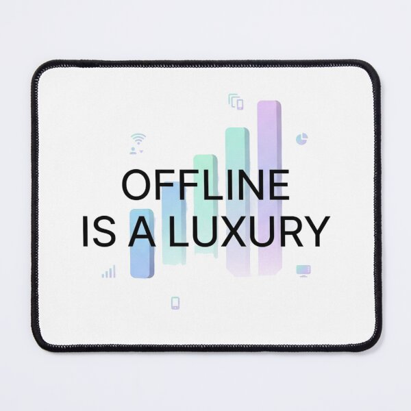 Item preview, Offline Is A Luxury Colorful Illustrative Introvert Graphic designed and sold by Quiet Mode Studio.