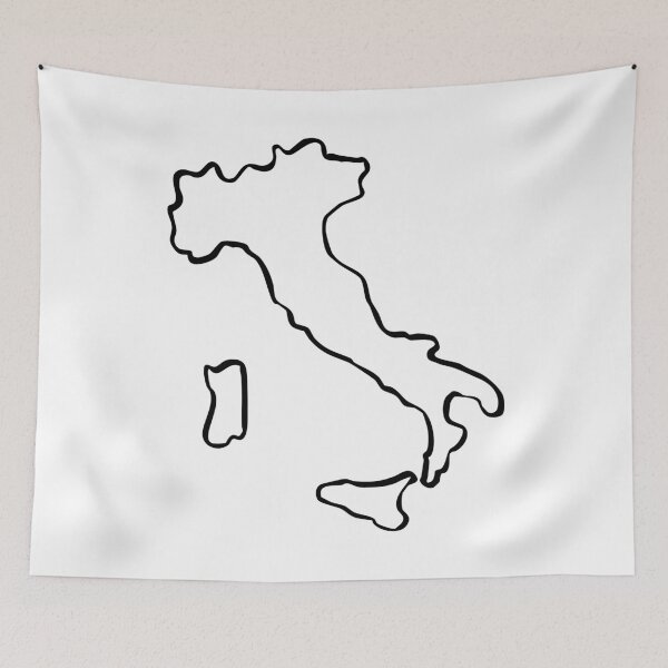 Item preview, Italia Boot Map – One Line Minimal Illustration designed and sold by EmeraldeaArt.