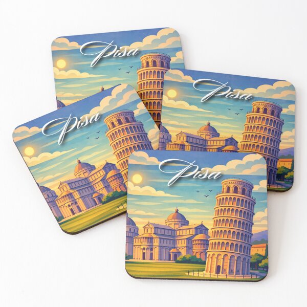Item preview, Leaning Tower of Pisa Illustration - Iconic Italian Landmarks  designed and sold by MatthewHeights.