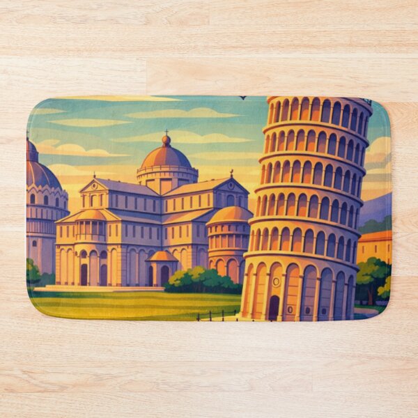 Item preview, Leaning Tower of Pisa Illustration - Iconic Italian Landmarks  designed and sold by MatthewHeights.
