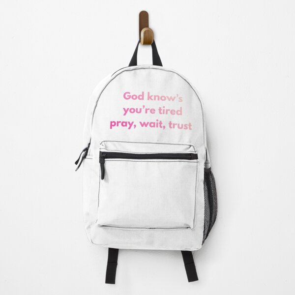 Item preview, God Knows You're Tired - Pray, Wait, Trust - Inspirational Quote Poster designed and sold by iccdesignsshop.