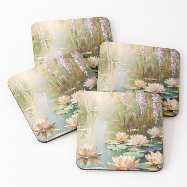 Item preview, Water Lily Pond Painting  designed and sold by MargaretWiktor.