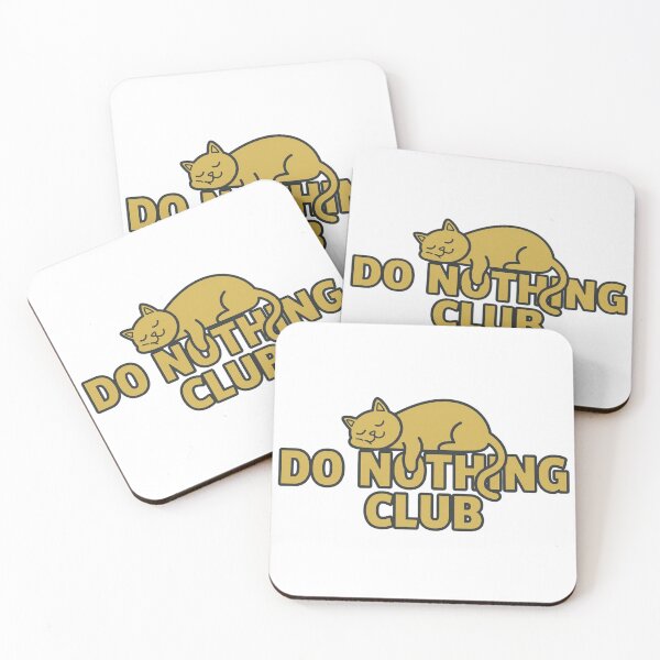 Item preview, Do Nothing Club Lazy Cat - Funny Minimal Chill Design designed and sold by Echo-Draw.