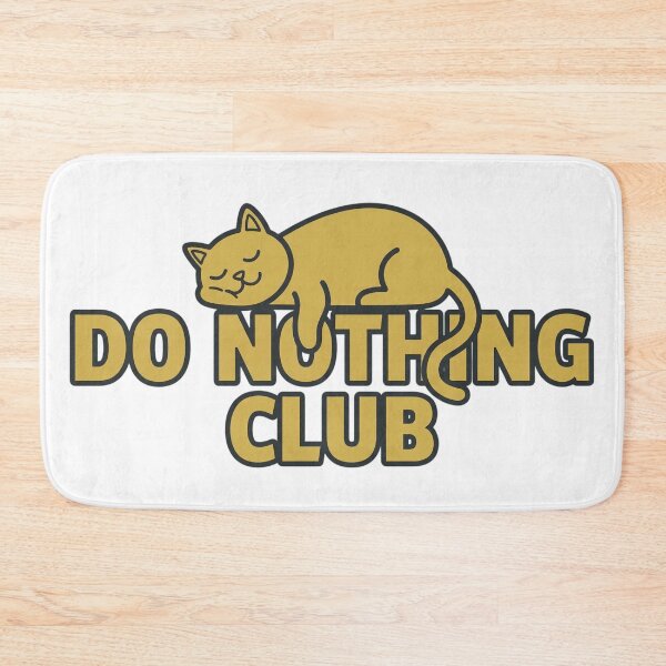Item preview, Do Nothing Club Lazy Cat - Funny Minimal Chill Design designed and sold by Echo-Draw.