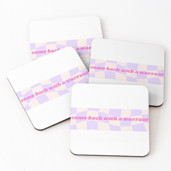 Item preview, Come Back with a Warrant Purple Checker designed and sold by Publicdefender.
