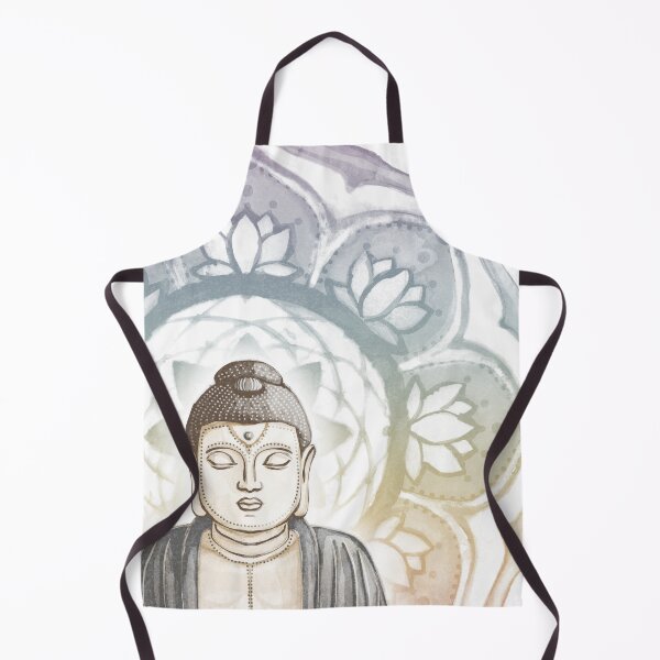 Item preview, Buddha Padma Watercolor - Fawn Earth Slate - Rainbow Sunset Halo designed and sold by Irene Estelle.