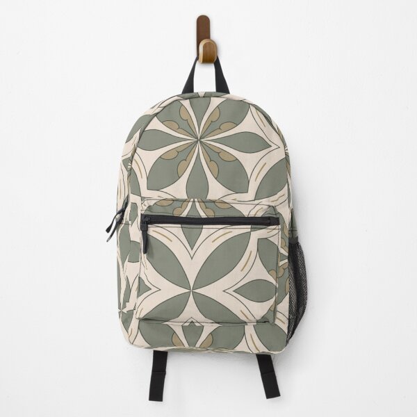 Item preview, Sophisticated Sage Green Geometric Floral Tile Seamless Pattern designed and sold by Midnight Veil Designs.