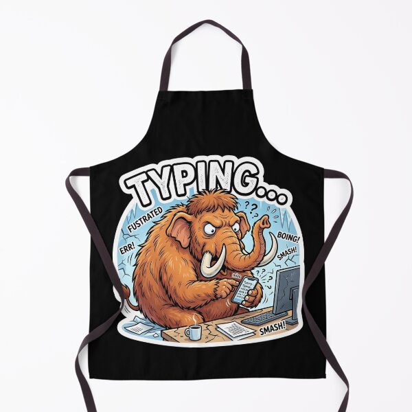 Item preview, Woolly Mammoth - Typing Tiny Arms Frustrated Texting designed and sold by WowDezign.