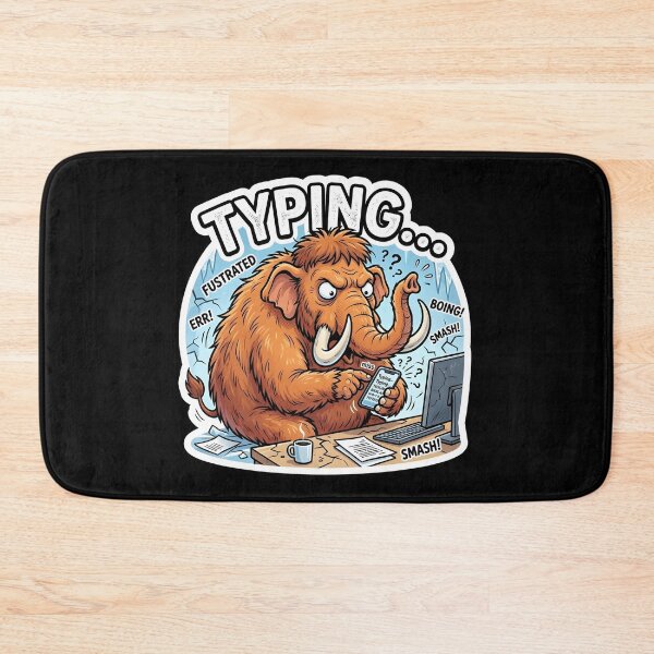 Item preview, Woolly Mammoth - Typing Tiny Arms Frustrated Texting  designed and sold by WowDezign.