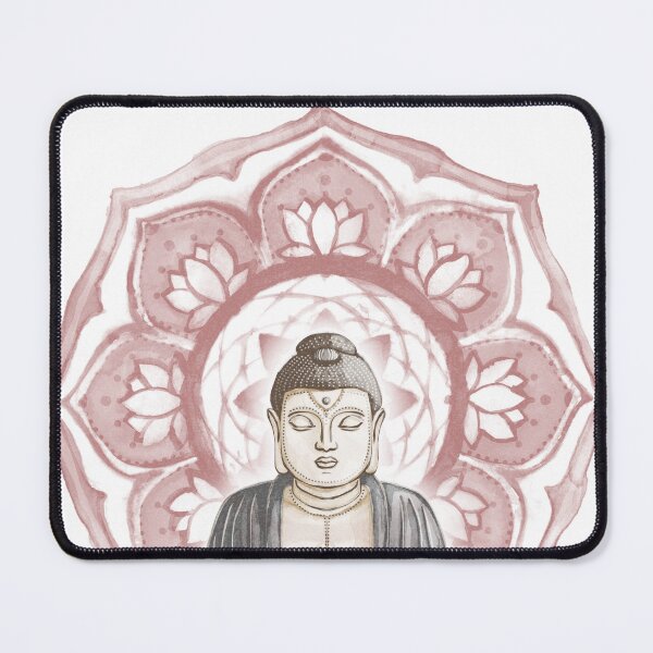 Item preview, Buddha Padma Watercolor - Fawn Earth Ruby - Ochre Halo designed and sold by Irene Estelle.