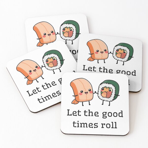 Item preview, Let the Good Times Roll Sushi – Cute Japanese Food Vibes Design designed and sold by Sparkofart07.