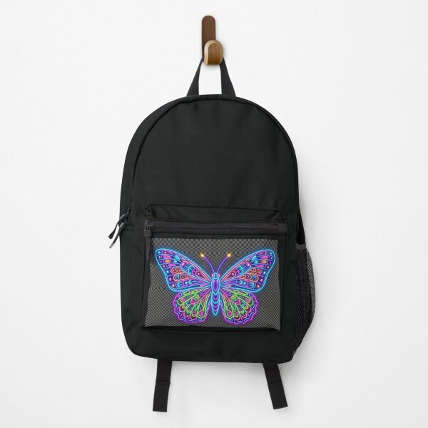 Item preview, Neon Glow Butterfly - Vibrant Psychedelic Synthwave Sticker designed and sold by HALYNA070824.