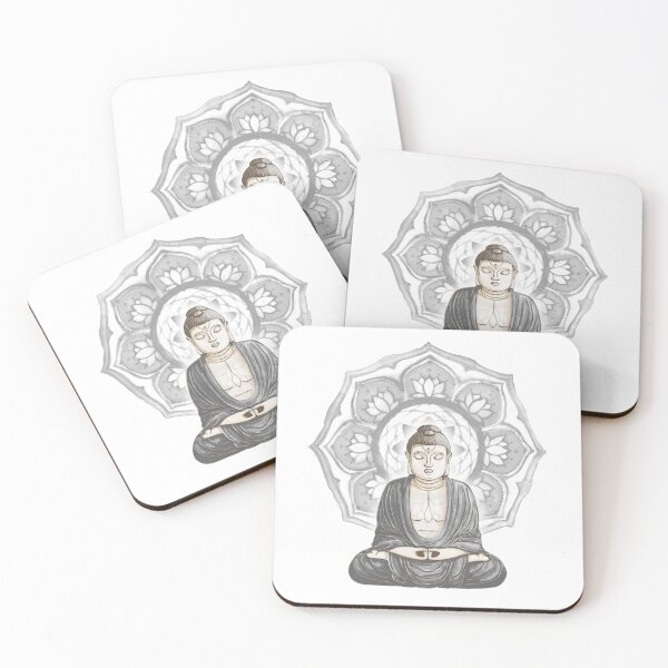 Item preview, Buddha Padma Watercolor - Fawn Earth Rust - Slate Halo designed and sold by Irene Estelle.