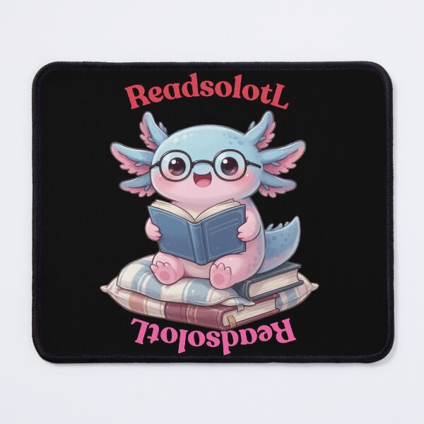 Item preview, Happy axolotl reading book - poster designed and sold by SkyTrailKin.