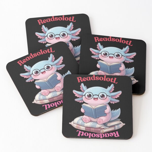 Item preview,  Happy axolotl reading book - poster designed and sold by SkyTrailKin.