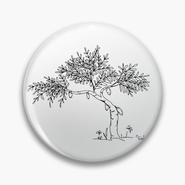 Item preview, Cacao Tree, Line Drawing Symmetric Minimalist Aesthetic Natural Design designed and sold by SWSandraWechner.
