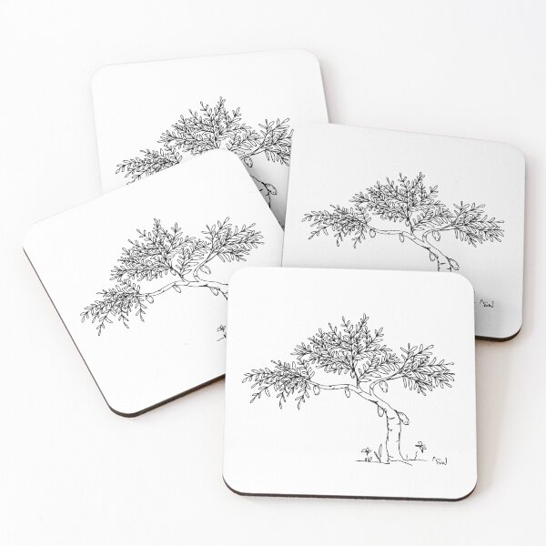Item preview, Cacao Tree, Line Drawing Symmetric Minimalist Aesthetic Natural Design designed and sold by SWSandraWechner.