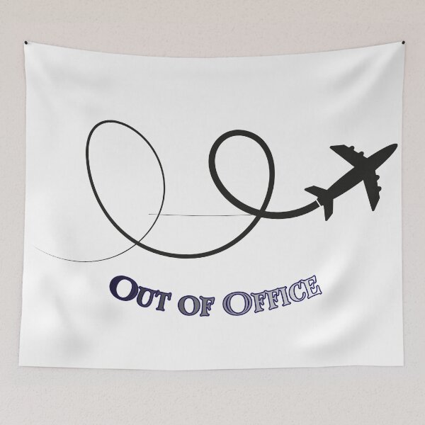 Item preview, Out of Office - Minimalist Travel Airplane Loop Art designed and sold by ArtistMadrid.