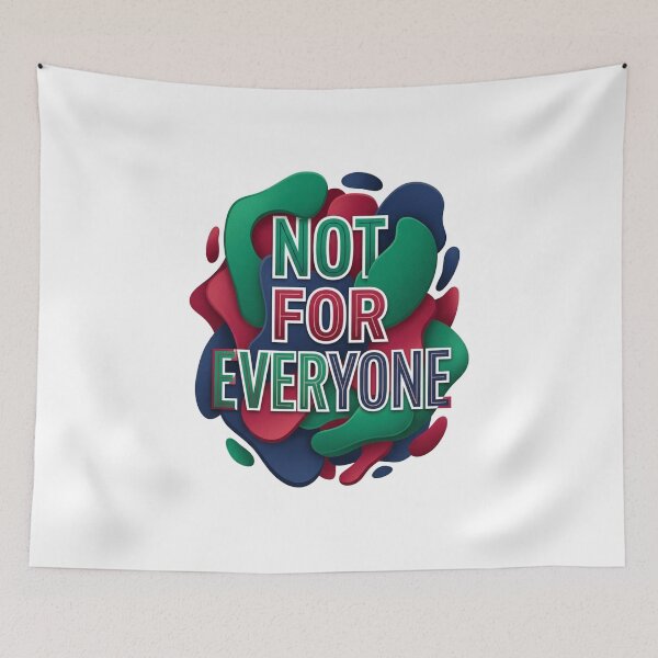 Item preview, Not For Everyone Colorful Illustrative Introvert Art designed and sold by Quiet Mode Studio.