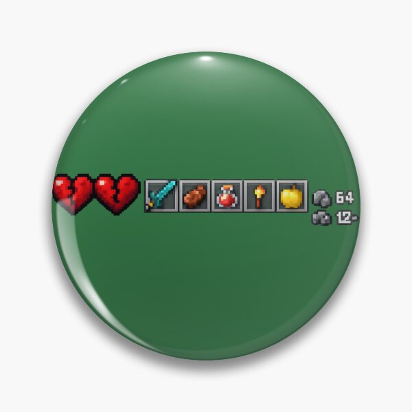 Item preview, Hardcore Survival Hotbar Pixel Design designed and sold by Ana Gómez.