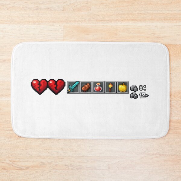 Item preview, Hardcore Survival Hotbar Pixel Design designed and sold by Ana Gómez.