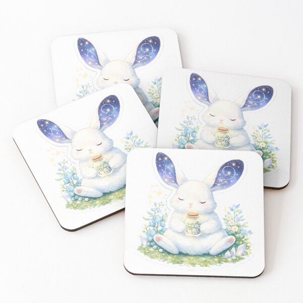 Item preview, Celestial Moon Hare Herbologist - Magical Rabbit & Crystals designed and sold by Art-Selling.