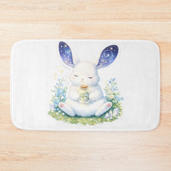 Item preview, Celestial Moon Hare Herbologist - Magical Rabbit & Crystals designed and sold by Art-Selling.